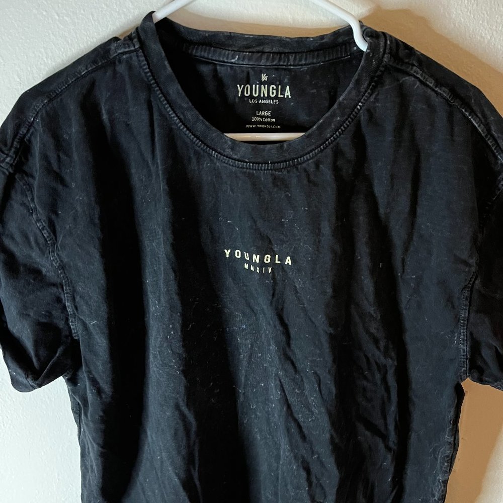 young La Acid Wash tee
